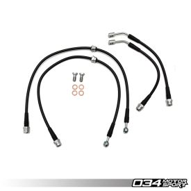 034Motorsport - STAINLESS STEEL BRAIDED BRAKE LINE KIT, 8V AUDI A3/S3 & MKVII VOLKSWAGEN GOLF R - 0343030016