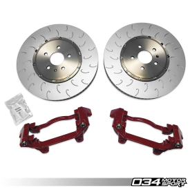2-Piece Floating Front Brake Rotor (RED) - 375mm Upgrade for Mk8 Golf R & Audi 8Y S3