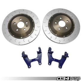2-Piece Floating Rear Brake Rotor (Blue) - 355mm Upgrade for Mk8 GTI/Golf R & Audi 8Y S3/RS3