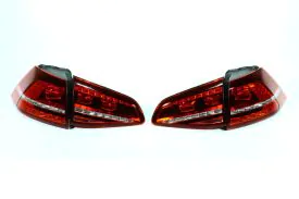 European LED MK7 Tail Lights (Cherry Red) with Rear Fog Lights - 5G0998207FGRP