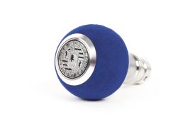 BFI Heavy Weight Shift Knob - GS2 / DSG - Blue Alcantara - Machined Finish - VW / Audi 