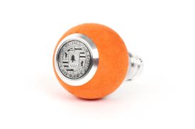 BFI Heavy Weight Shift Knob - GS2 / DSG - Orange Alcantara - Machined Finish - VW / Audi 