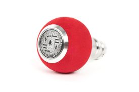 BFI Heavy Weight Shift Knob - GS2 - Red Alcantara - Machined Finish - VW / Audi 