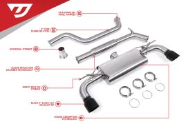 Unitronic Cat-Back for MK7 & MK7.5 GTI  Black Tips - UH046-EXA