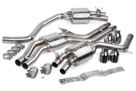 APR Catback Exhaust System with Center Muffler - 4.0 TFSI - C7 S6 and S7 - CBK0011