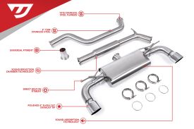 Unitronic Cat-Back for MK7 & MK7.5 GTI Chrome Tips - UH045-EXA