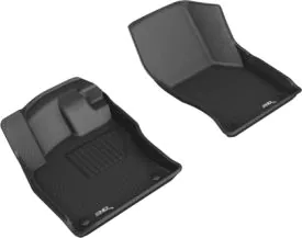 3D MAXpider 2011-2017 Volkswagen Touareg Kagu 1st & 2nd Row Floormats - Black