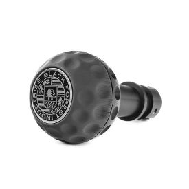 BFI Heavy Weight Shift Knob - GSB / DSG - Black Napa Leather - Black Anodized - VW / Audi 