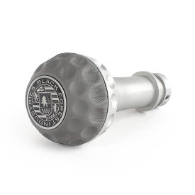 BFI Heavy Weight Shift Knob - GSB - Graphite Gray Nappa Leather - Clear Anodized - VW / Audi 