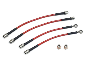 Stainless Steel Brake Line Kit (Clear) - Front & Rear (4 Line Set) - 1998-2004 Audi (C5) A6/S6 Quattro