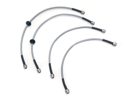 Stainless Steel Brake Line Kit (Clear) - Front & Rear (4 Line Set) - 2004-13 VW Touareg/ 2007-13 (4L) Q7