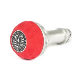 BFI Heavy Weight Shift Knob - GSB - Red Alcantara - Clear Anodized - VW / Audi 
