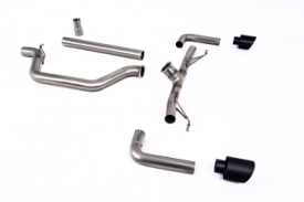 MILLTEK 80mm Race Cat-Back Exhaust – Volkswagen MK8/MK8.5 GTI (GT115 Cerakote Black Tips)