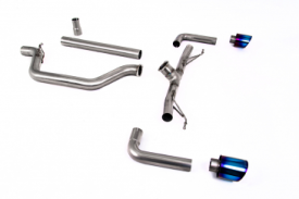 MILLTEK 80mm Race Cat-Back Exhaust – Volkswagen MK8/MK8.5 GTI (GT115 Burnt Titanium Tips)