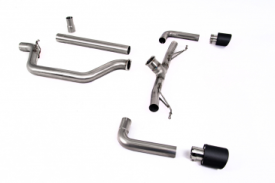 MILLTEK 80mm Race Cat-Back Exhaust – Volkswagen MK8/MK8.5 GTI (GT115 Carbon Fiber Tips)