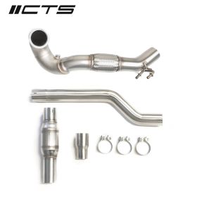 CTS Turbo - 3.5" Downpipe with High Flow Cat | MK7/MK7.5 Golf R & A3/S3/TT/TT-S Quattro