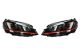 European MK7 GTI (with Red Stripe) Xenon Headlights with LED DRL (One Pair)