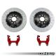 2-Piece Floating Rear Brake Rotor 350mm Upgrade - Red Carriers | MQB VW & Audi