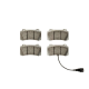 RacingLine 4-Piston Caliper Replacement Brake Pads - Track Compound