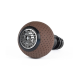 BFI Heavy Weight Shift Knob - GS2 / DSG - Nougat Brown Air Leather - Machined Finish - VW / Audi 