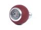 BFI Heavy Weight Shift Knob - GS2 / DSG - Magma Red Air Leather - Machined Finish - VW / Audi 