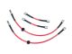 Stainless Steel Brake Line Kit (Clear) - Front & Rear (4 Line Set) - 1995-2002 Cabrio 2.0L, 1993-1999 Golf/Jetta (Mk3) Rear Drum