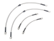 Stainless Steel Brake Line Kit (Clear) - Front & Rear (4 Line Set) - 2006-2010 (Mk5/Mk6) VW Golf/Jetta/EOS/CC - Girling/TRW Rear Calipers