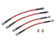 Stainless Steel Brake Line Kit (Clear) - Front & Rear (4 Line Set) - 1998-2004 Audi (C5) A6/S6 Quattro