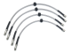Stainless Steel Brake Line Kit (Clear) - Front & Rear (4 Line Set) - 2008-16 (B8) Audi A4/S4/A5/S5
