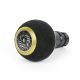 BFI Heavy Weight Shift Knob - GS2 / DSG - Black Alcantara - Black Anodized - Gold Top  - VW / Audi 
