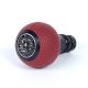 BFI Heavy Weight Shift Knob - GS2 / DSG - Magma Red Air Leather - Black Anodized - VW / Audi 