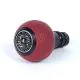 BFI Heavy Weight Shift Knob - GS2 / DSG - Magma Red Air Leather - Black Anodized - VW / Audi 