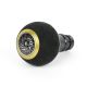 BFI Heavy Weight Shift Knob - GS2 - Black Alcantara - Black Anodized - Gold Top - VW / Audi 