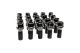 27mm Wheel Bolt Set (20 pcs) Cone Seat – Black – OEM Length (M14x1.5) 