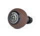BFI Heavy Weight Shift Knob - GS2 / DSG - Nougat Brown Air Leather - Black Anodized - VW / Audi 