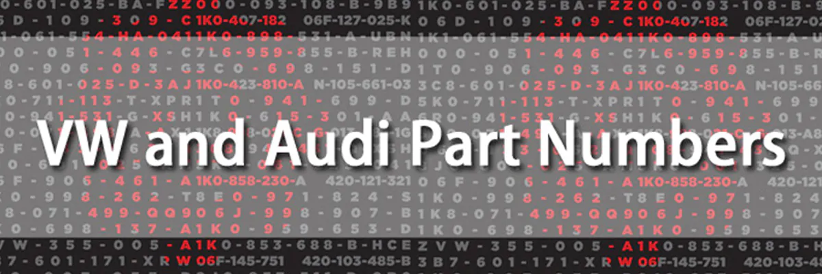 How VW and Audi Part Numbers Work