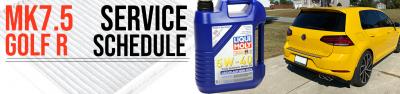 Service Schedule for MK7.5 Golf R  (2018, 2019, 2020)