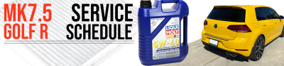 Service Schedule for MK7.5 Golf R  (2018, 2019, 2020)