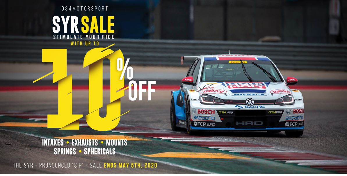 034Motorsport SYR (Stimulate Your Ride) Sale!