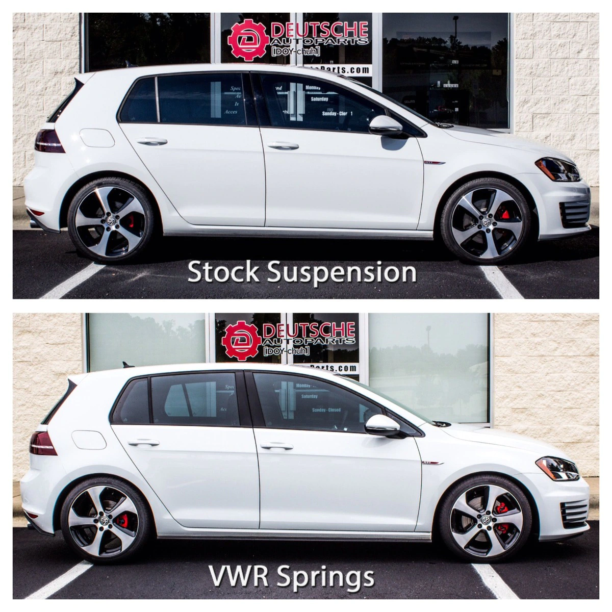 Mk7 GTI Before and After VWR Springs Mk7 GTI Before and After VWR Springs